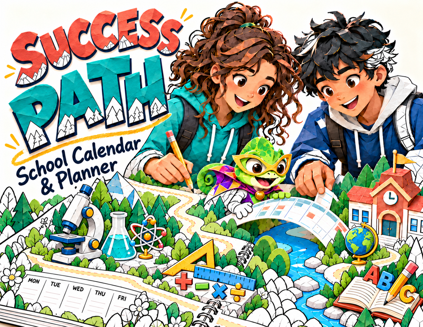 Success Path School Calendar and Planner illustrated cover