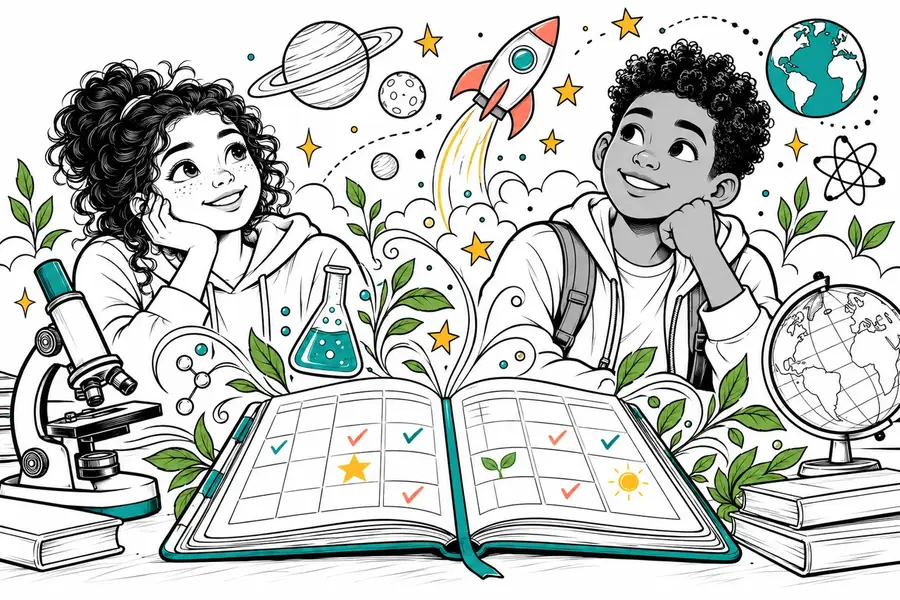 Science coming soon illustration